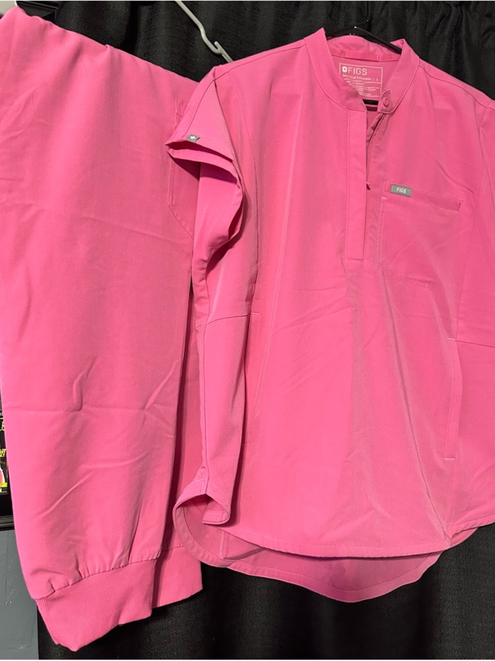 Figs Hot Pink Scrub Set
